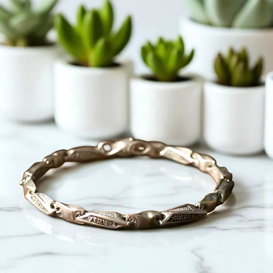 bracelet homme cuivre table marbre plantes presentation