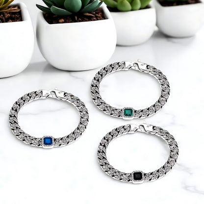 bracelet homme deep soul trois bracelets pierres carrés présentation table marbre