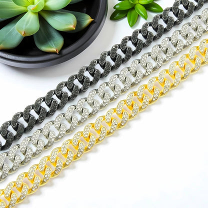 bracelet homme luxe tendance brillant noir argent doré long plantes marbre