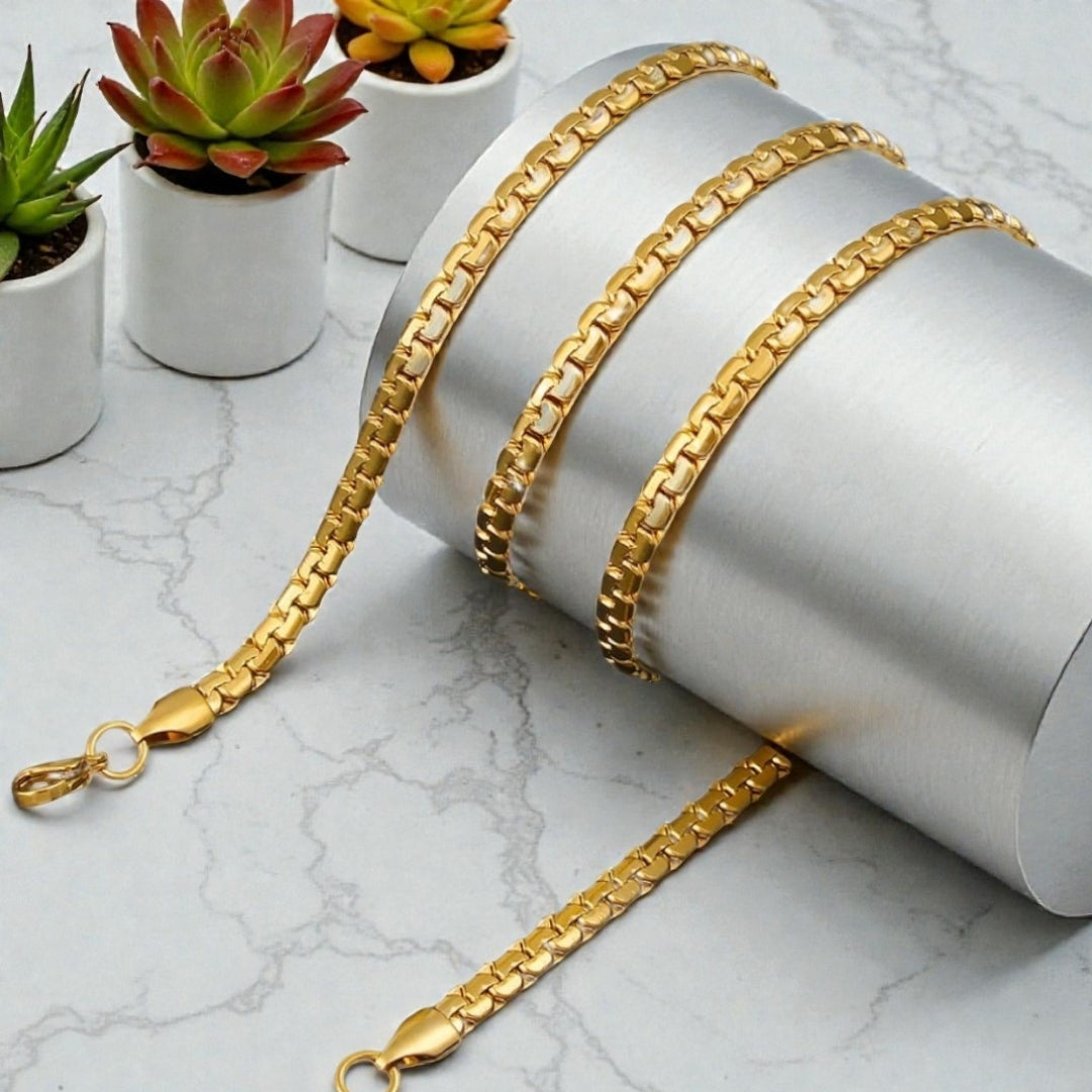 chaine_homme_Venitienne_Carree_Box variante_dore