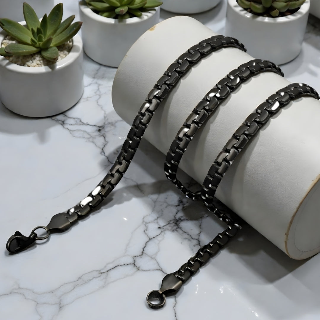 chaine_homme_Venitienne_Carree_Box variante_noir