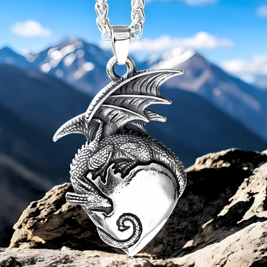 Collier-homme-pendentif-dragon-rocher-montagne