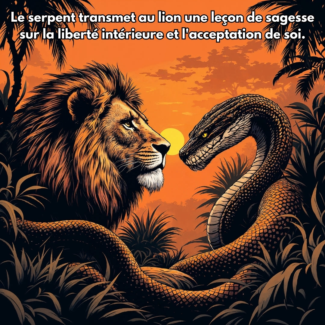 Lion-serpent-conversation-sagesse-mmihommesmodernes.com-photo-IA