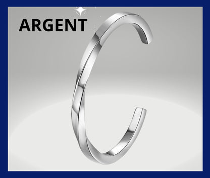 Bracelet homme TORSADÉ VORKY™ variante argent