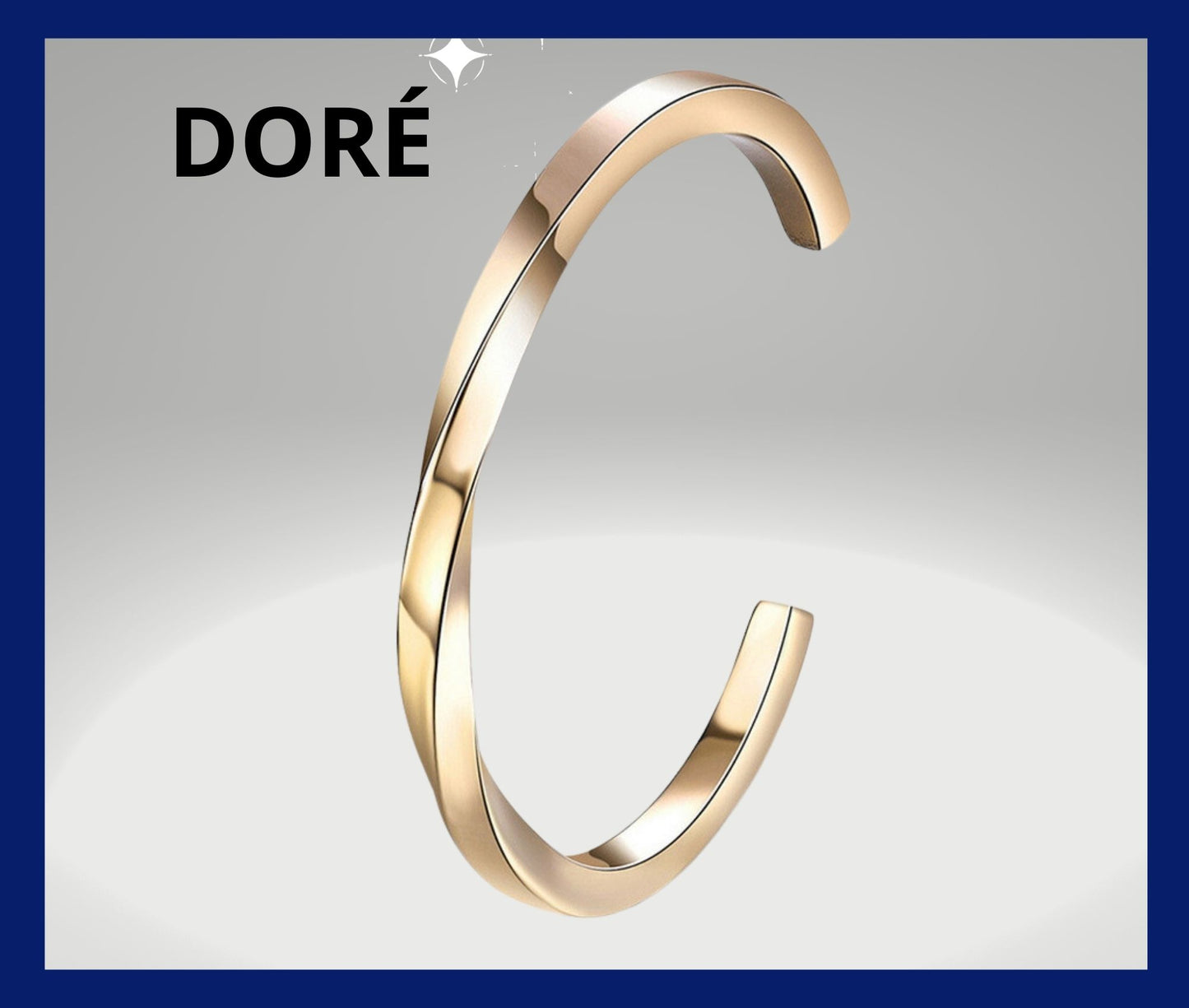 Bracelet homme TORSADÉ VORKY™ variante dore