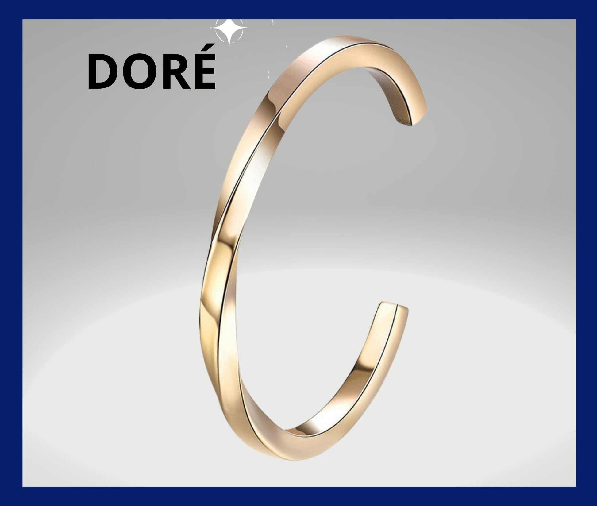 Bracelet homme TORSADÉ VORKY™ variante dore