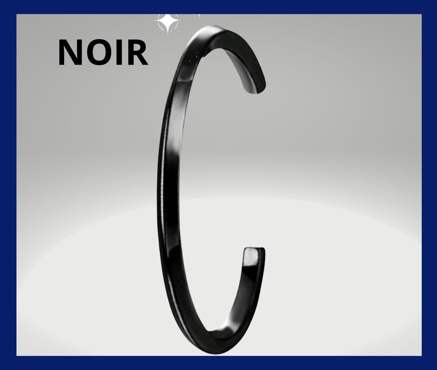 Bracelet homme TORSADÉ VORKY™ variante noir