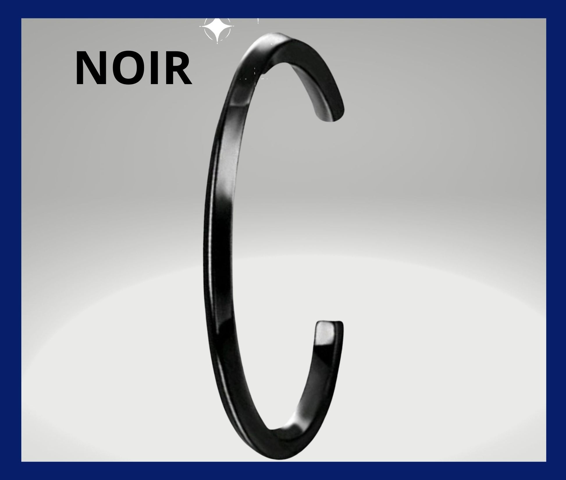 Bracelet homme TORSADÉ VORKY™ variante noir