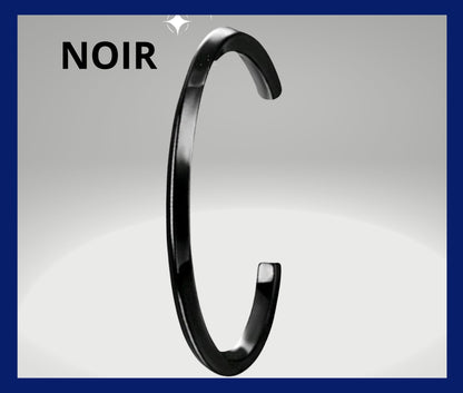 Bracelet homme TORSADÉ VORKY™ variante noir