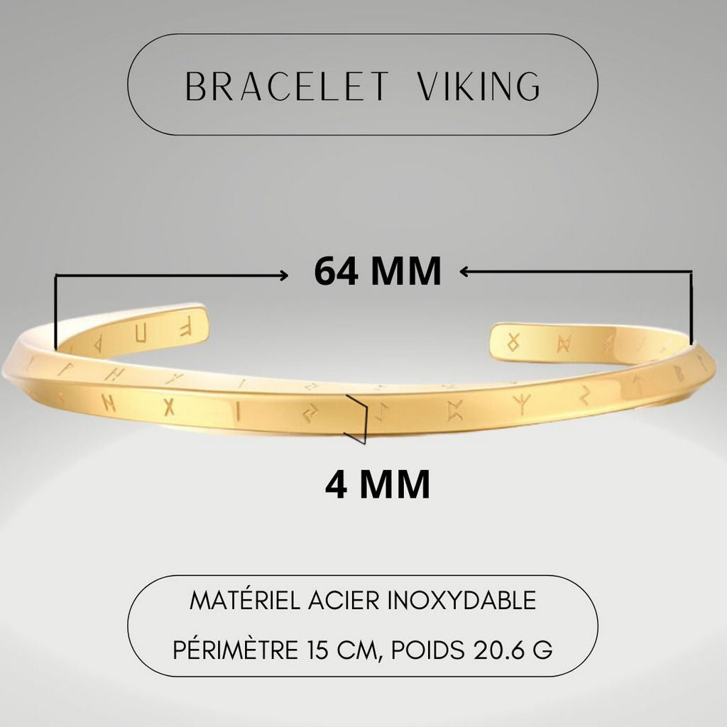 Bracelet homme VORKY™ variante grand dore