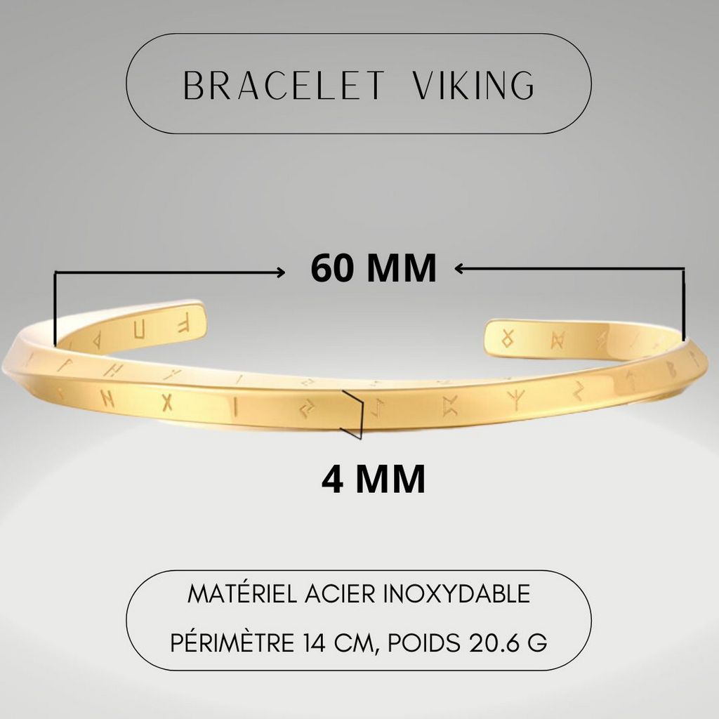 Bracelet homme VORKY™ variante petit dore