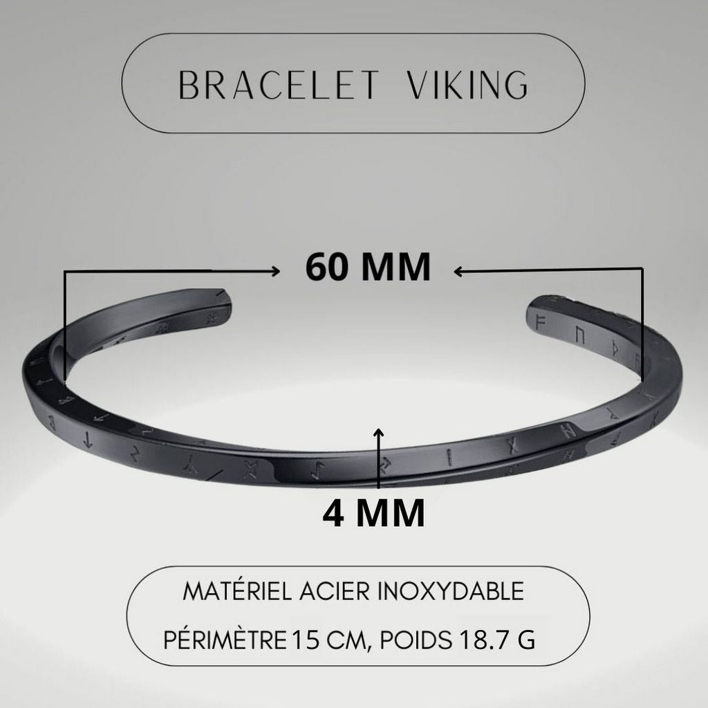 Bracelet homme VORKY™ variante petit noir