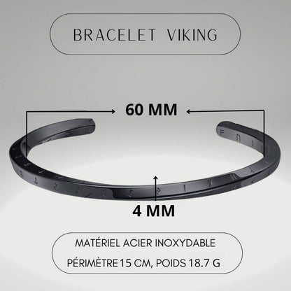 Bracelet homme VORKY™ variante petit noir