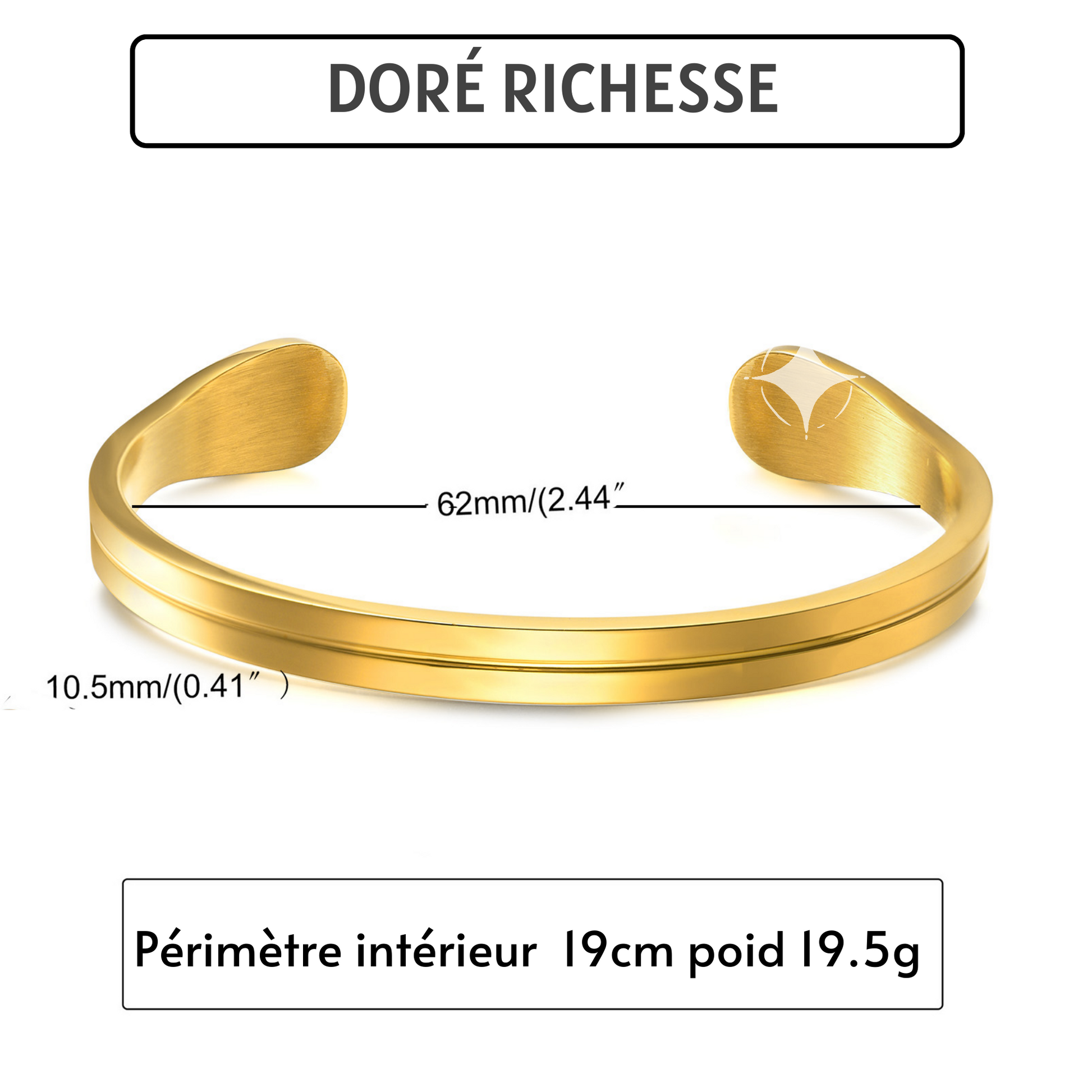 Bracelet homme le LUXURE™ dore caracteristiques