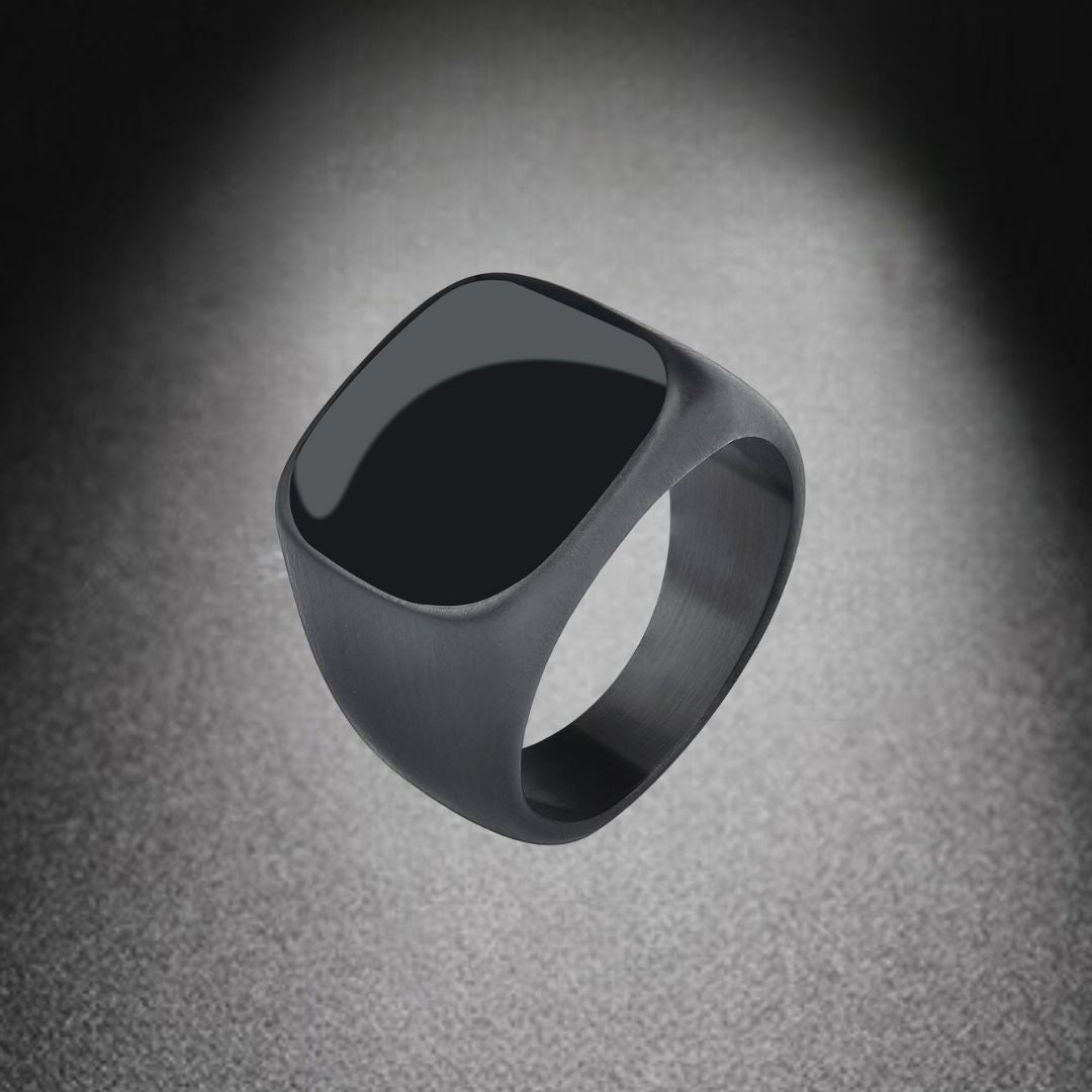 BAGUE DARK SOUL CATCHER™| bague chevalière noire